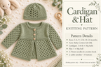 Baby Cardigan & Matching Hat – DK Knitting Pattern