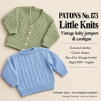 Vintage Baby Layette Book, 20 pages to knit including baby shawl