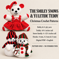 Crochet Christmas Snowman- Teddy Bear Seasonal-Novelty- Crochet Pattern-Chunky- Bulky Yarn-