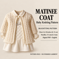 Baby textured round neck cardigan in DK 16 -20 inch chest knitting pattern