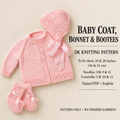Bay Coat bonnet and bootees in DK lovely vintage Knitting Pattern