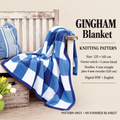 Garter Stitch Gingham Blanket Afghan - Easy Beginner Knitting Pattern ~Aran 10 Ply Worsted Yarn Measures 125cm x 145 cm PDF  Downloadable