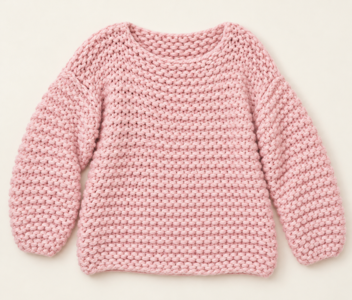 Easy Garter stitch woman's loose fit slouchy sweaterChunky Jumper Knitting Pattern PDF | Super Chunky Sweater | Garter Stitch | Sizes 8–18 | 12mm Needles