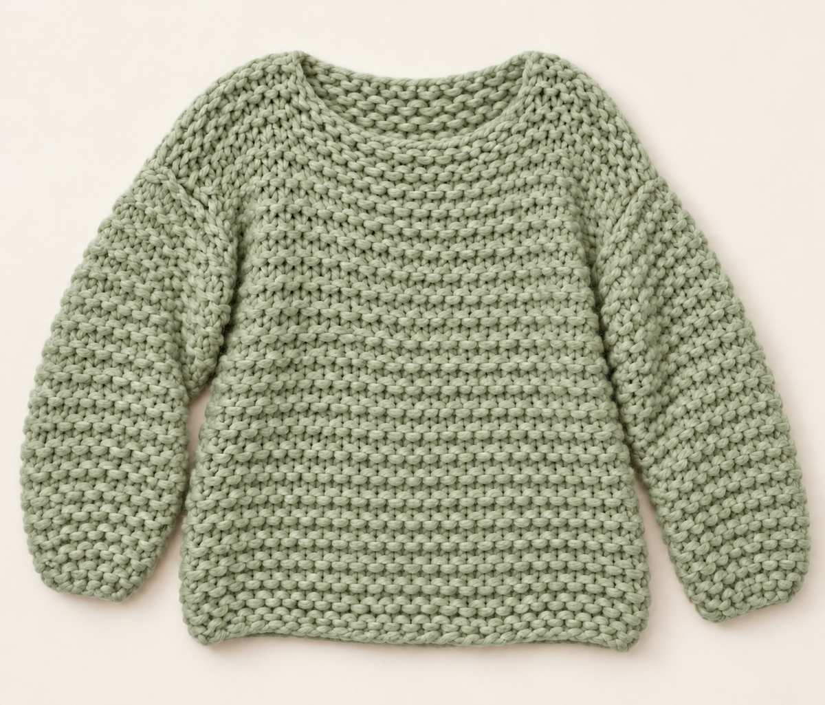 Easy Garter stitch woman's loose fit slouchy sweaterChunky Jumper Knitting Pattern PDF | Super Chunky Sweater | Garter Stitch | Sizes 8–18 | 12mm Needles