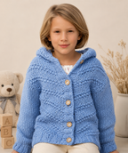 Super chunky Hooded Easy Knit Coat Jacket 24 - 34 in 3-14 years Download PDF Knitting Pattern- Super Chunky- Super Bulky 14 ply yarn