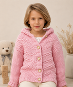 Super chunky Hooded Easy Knit Coat Jacket 24 - 34 in 3-14 years Download PDF Knitting Pattern- Super Chunky- Super Bulky 14 ply yarn