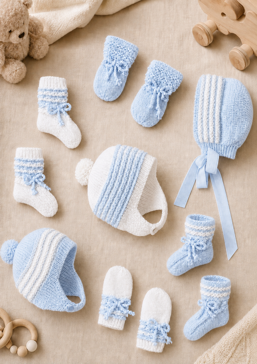 Hats Mitts Bootees - DK 4 Ply Light Worsted Knitting Pattern