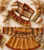 Baby Dress & Cardigan DK Knitting Pattern Premature–4 Years PDF