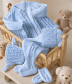 Baby Girl -boy Pram suit   16" - 18" ( 0- 12 months) dk 8 ply Knitting Pattern PDF