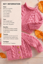 Traditional Aran Cardigan & Roll Neck Jumper Knitting Pattern (0-6 yrs)