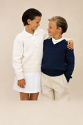 Boy- Girl Easy Classic Cardigan-V Neck Sweater- Jumper DK/8ply or 4ply-Aran or Chunky wool- Knitting Pattern, Childs, Instant Download PDF