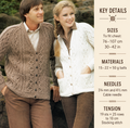 Mans Woman's Classic  Raglan Aran Knit Cardigans in  Aran worsted (10ply) Yarn- Chest 30" up to 42" Vintage Knitting pattern Download PDF
