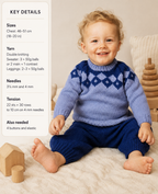 Easy Knit Babies & Toddlers Plain - Patterned Jumpers - and Footless leggings- trousers Knitting Pattern- 8ply- DK