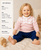 Easy Knit Babies & Toddlers Plain - Patterned Jumpers - and Footless leggings- trousers Knitting Pattern- 8ply- DK