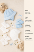 Baby Girl Boy  Hat Helmet & bootees- Easy pattern ~Birth up to 12 Months~ ~ 4ply~ Fingering - Knitting Pattern PDF Instant download
