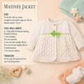 Baby Girl Lacy Matinee Jacket Picot Edging 46 - 48 cm chest  DK 8PLY Light worsted wool- Knitting pattern