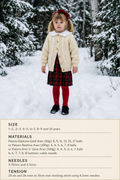 Traditional Aran Cardigan  Button front jacket Knitting Pattern (1-10 yrs)