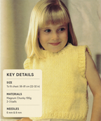 Children's Easy Chunky Sweater- zipped pocket & Sleeveless Top-  Chunky Bulky 12 ply  22" -32"