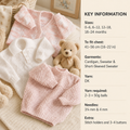 Baby Toddler Jumpers & Cardigan textured  button  front collar v neck DK 8 ply Light worsted 16" - 22" (0 - 24mth) knitting pattern download