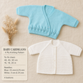 Baby cross over cardigan & Matinee coat -cardigans Knitting Pattern -4Ply yarn Instant Download-16 20" chest PDF- Vintage English pattern