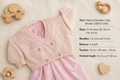Cross Over Baby Cardigan- to knit in 3 ply- 4 button fastening - fits small baby chest 14-22" download PDF- Knitting pattern