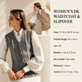 Cable Textured Slipover Top & Waistcoat Vest V Neck Womens 34" - 38" ~ DK 8 Ply Light Worsted Knitting Pattern PDF Instant download