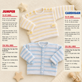 Baby Easy Knit Cardigan & Jumper -Knitting pattern - 16 - 20" -DK - 8Ply Light Worsted  Download PDF- Has Pen Marks be aware before purchase