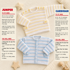 Baby Easy Knit Cardigan & Jumper -Knitting pattern - 16 - 20" -DK - 8Ply Light Worsted  Download PDF- Has Pen Marks be aware before purchase