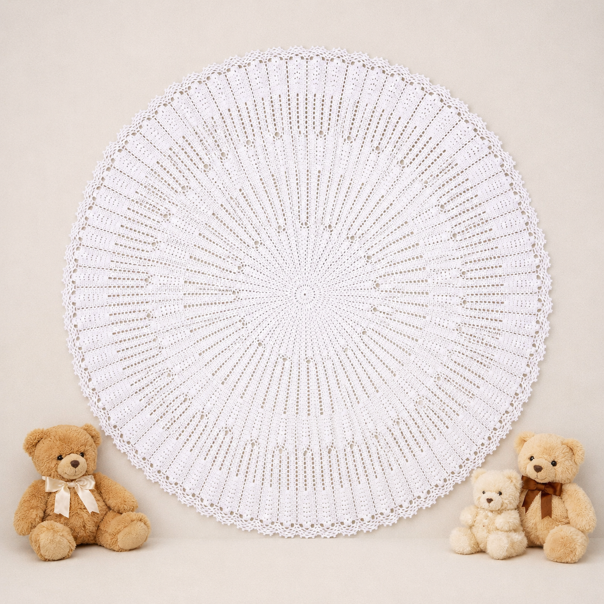 Vintage Circular Crochet Baby Shawl Pattern (PDF Download)