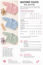 Baby Matinee Coat Knitting Pattern 3 Designs DK 4 Ply Premature–2 Years PDF