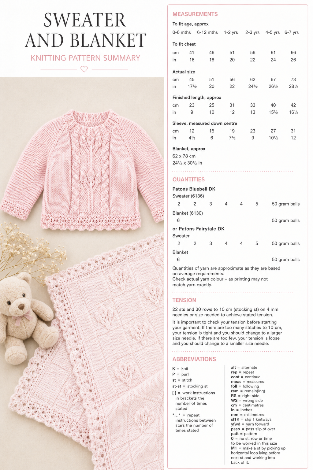 Girl's Lacy Crew Neck sweater with Flower design Knitting Pattern - DK ( 8 ply ) Light Worsted 16- 22" Instant Download Knitting pattern PDF