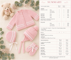 Baby Easy knit Patterned Jacket Cardigan Hat- Helmet and mitts in 4Ply Fingering wool=  Download PDF Knitting pattern 18" - 20"