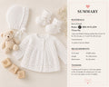 New Baby girl-vintage Lace matinee Jacket bonnet & Bootees 3ply) yarn fits  18" - knitting pattern