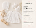 New Baby girl-vintage Lace matinee Jacket bonnet & Bootees 3ply) yarn fits  18" - knitting pattern