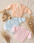Baby easy Knit  Cardigans and sweaters in DK-8ply light worsted wool- fits chest 16-24 inches Knitting pattern Download PDF