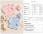 Baby  Cardigan Knitting Pattern – Plain Raglan  knit with hat & Blanket DK 8 Ply (0-18 Months)