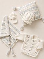 Baby Diamond Easy Knit Cardigan Knitting Pattern, Boys Girls Hat  Mitts blanket DK Yarn (12" -22")