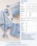 Baby Diamond Easy Knit Cardigan Knitting Pattern, Boys Girls Hat  Mitts blanket DK Yarn (12" -22")