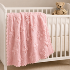 Baby Flower Pram Cover Cot  Blanket-Afghan  & Shawl in DK- 8Ply -Light worsted wool 3 sizes styles  PDF Knitting Pattern