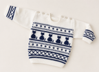 PDF Knitting Pattern Boys Girls Cat Fair Isle Intarsia Sweater/Jumper DK 19 - 23