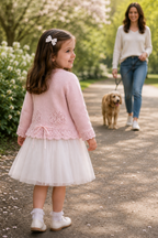 Baby & Child Cardigan Knitting Pattern PDF, 4 Ply Butterfly Lace Cardigan, Ages 0–6 Years,