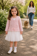 Baby & Child Cardigan Knitting Pattern PDF, 4 Ply Butterfly Lace Cardigan, Ages 0–6 Years,