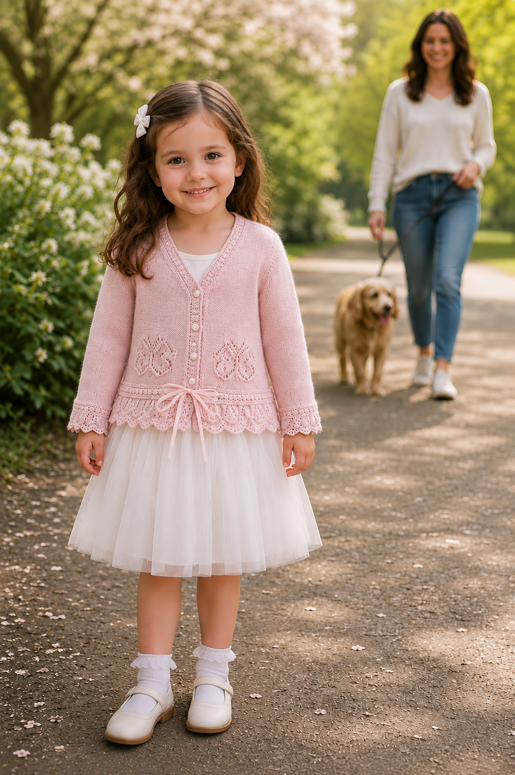 Baby & Child Cardigan Knitting Pattern PDF, 4 Ply Butterfly Lace Cardigan, Ages 0–6 Years,