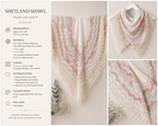 Square Vintage Baby Shetland Shawl - Blanket Traditional Baby New Baby Knitting Pattern-2ply wool PDF Instant download PDF