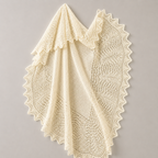 Vintage  Baby Shawl Knitting Pattern PDF 1950s -Square Christening, knitted in fingering wool 60" Square- English Only