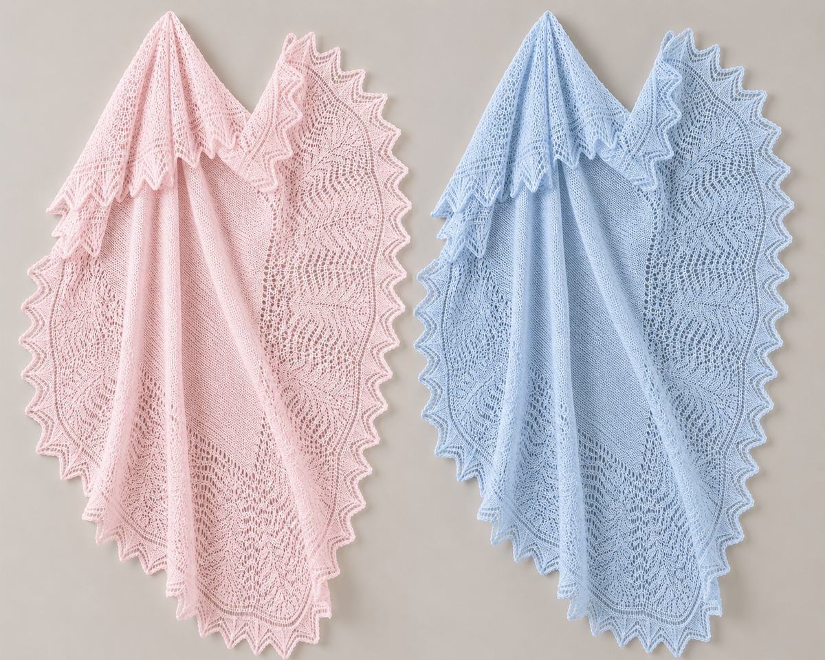 Vintage  Baby Shawl Knitting Pattern PDF 1950s -Square Christening, knitted in fingering wool 60" Square- English Only
