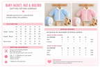 Baby Cardigan Hooded coat waistcoat & Hat Knitting Pattern, DK Yarn (16-24") 0-4 yrs