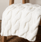 Chunky Cable Blanket- Quick Knit easy Cable-Afghan-Instant download Knitting Pattern