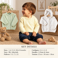 Baby Boy Girl Round neck Cardigan- Sweater & hooded Jacket Easy Beginner knitting pattern 3-24 months DK 8 Ply Light Worsted  Download PDF