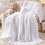 Crochet Pattern- Baby Crochet Blankets Shawls  Sport weight wool Download PDF - 6 blankets on one pattern